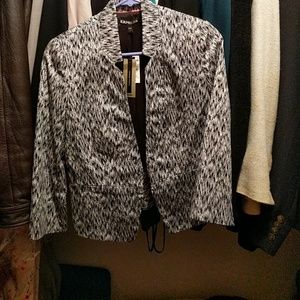Express - black and white blazer